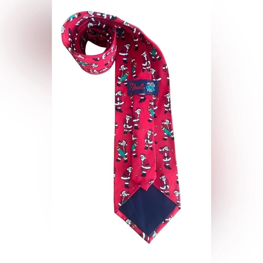 Men’s Christmas Santa tie (Golf theme)
